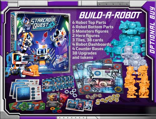 Starcadia Quest construise un robot kickstarter le game steward thegamesteward