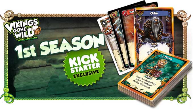 Vikings Gone Wild Kickstarter Exclusive Pack Deck Board Game the game steward thegamesteward