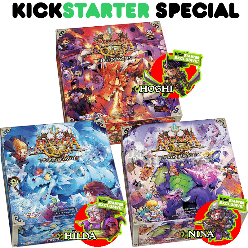 アルカディアクエスト Inferno Dragon Bundle Kickstarter Boardゲーム The Game Steward