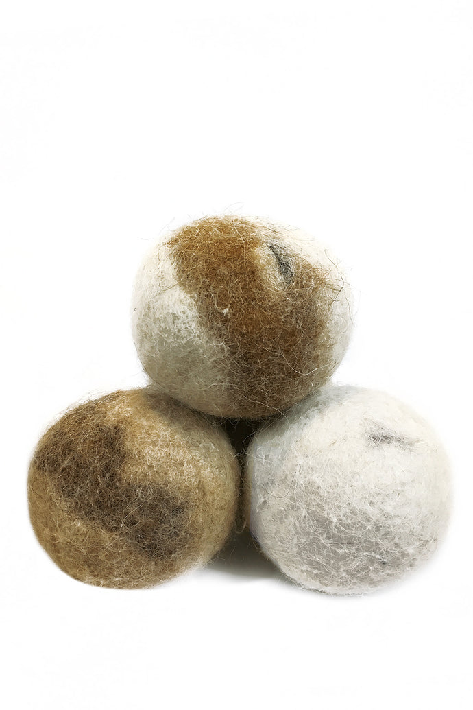 alpaca felted dryer balls