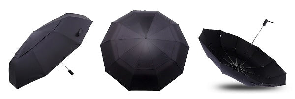 Black large folding windproof umbrella display