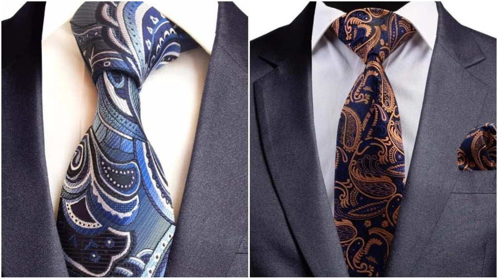 Cravatte Blu Paisley Per Uomo