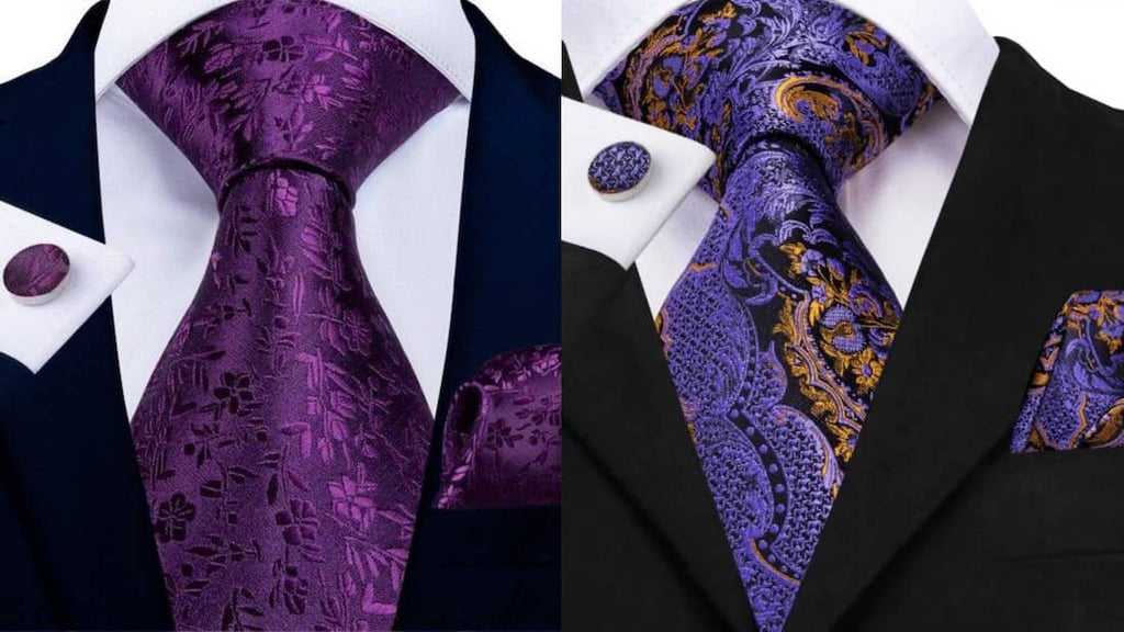 濃い紫色のネクタイ
