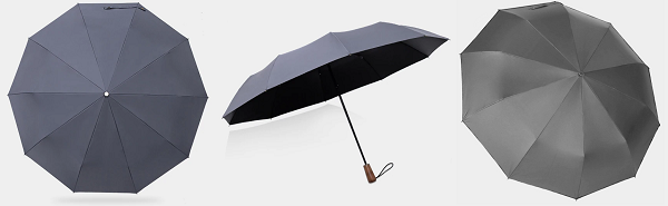 Grey folding windproof umbrella display