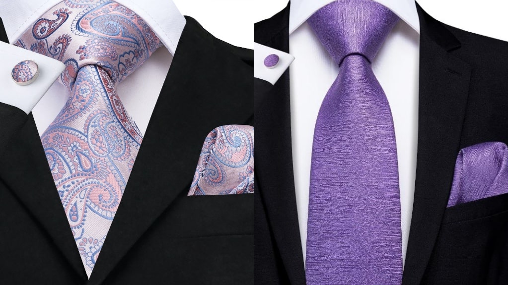 Cravatte viola chiaro