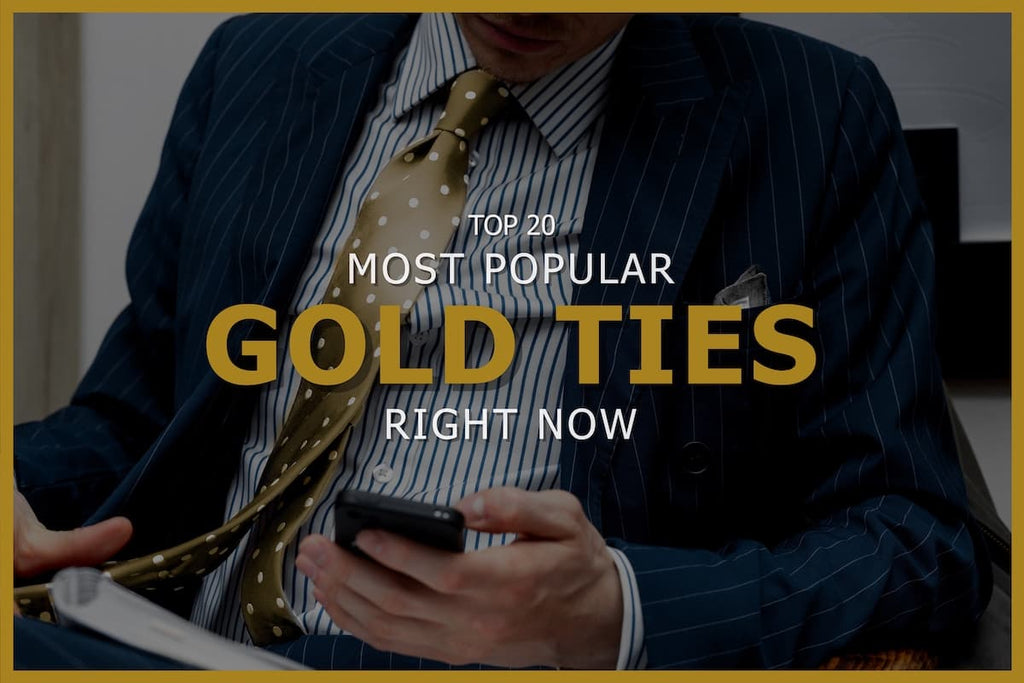 Le cravatte dorate più popolari per gli uomini