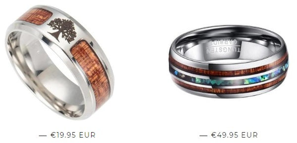 Wood rings for men