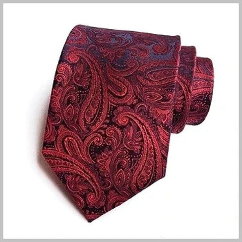 Cravatta floreale bordeaux realizzata in seta