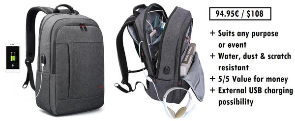 Business backpack for travel and work