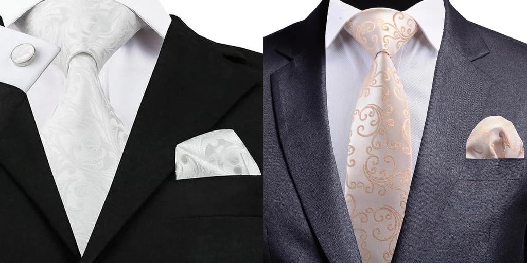 Ivory white wedding ties for men