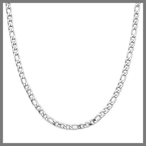 Figaro Chain Silver Stainless Steel Chains 7.5mm – Metal Field Shop