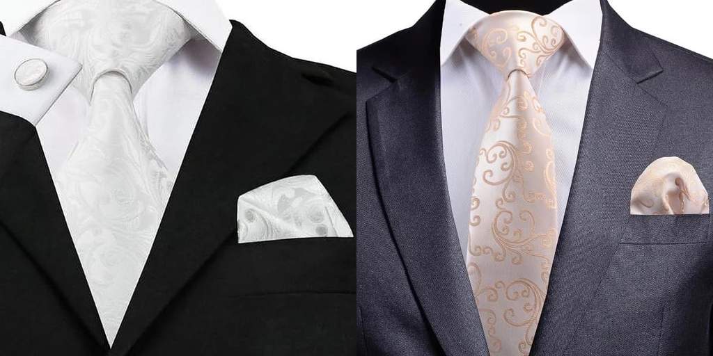 Cravatte floreali bianche