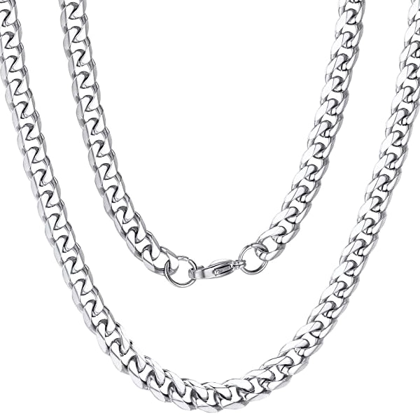 Stainless Steel Link Chain | 3mm | Silver, Black or Gold Silver 26 (66cm)