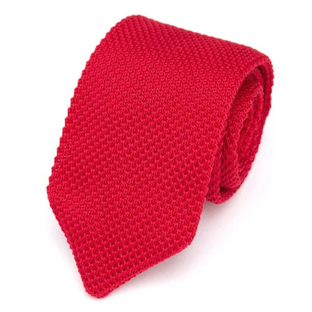 Biagio KNITTED Neck Tie Solid DARK RED Color Men's Knit NeckTie
