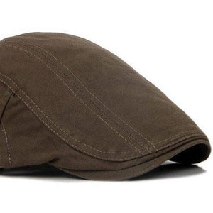 Beige Cotton Flat Cap For Men | Classy Men Collection