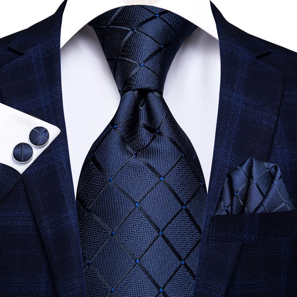 Elegant Dark Blue Silk Tie | Classy Men Collection