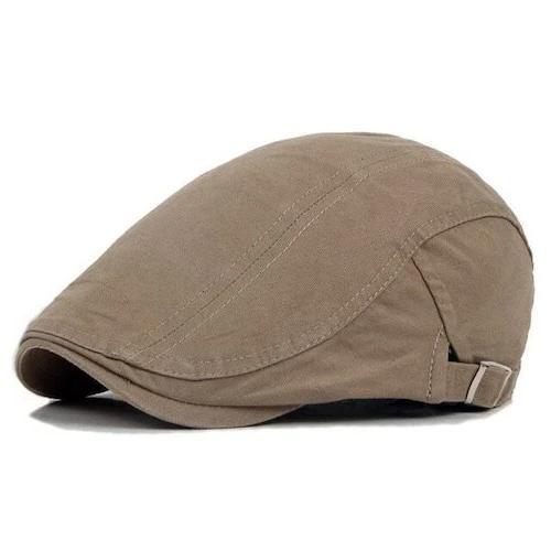 Khaki Cotton Flat Cap For Men | Classy Men Collection