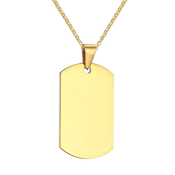 real gold dog tag chain