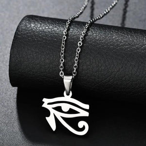 Silver Egyptian Eye Of Horus Pendant Necklace | Classy Men