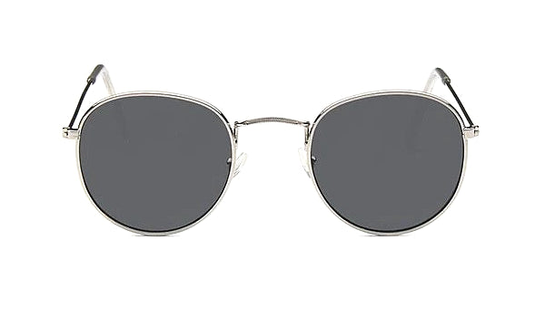 Round Black Sunglasses with Silver Frames | Classy Men Collection