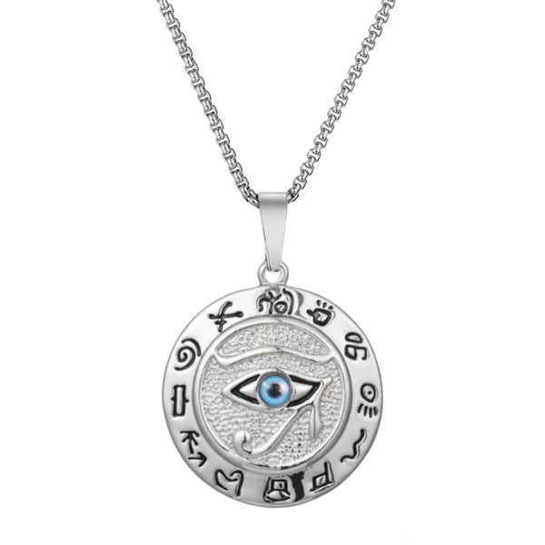 Talisman Symbol Egyptian Ra Udjat Horus Evil Eye Medallion Pendant ...