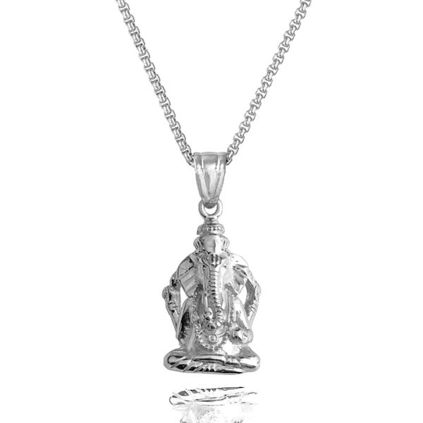 Silver Ganesh Pendant Necklace For Men | Classy Men Collection
