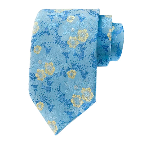 Mens Tie in Bright Cyan Blue 