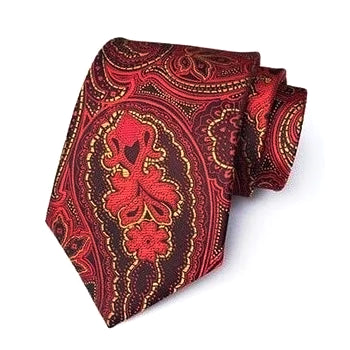 Formal Red Paisley 100% Silk Necktie