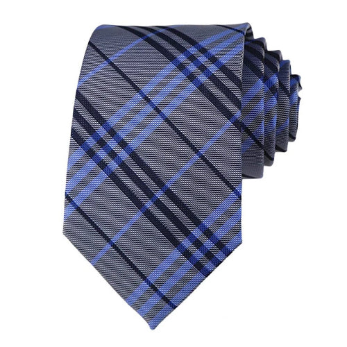 Luxury Damier Quilted Plaid Silk European Style Necktie For Men In