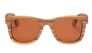 Brown Lightweight Oval Sunglasses With Polarized Lenses