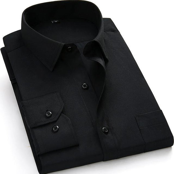 Basic Black Dress Shirt For Men | Modern Fit | Classy Men Collection