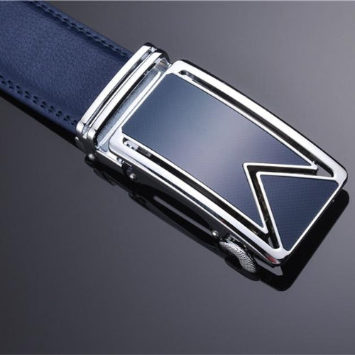 Blue Leather Dress Belt for Men | Classy Men Collection