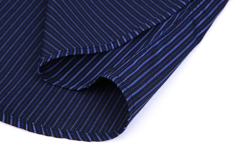 navy blue striped dress shirt