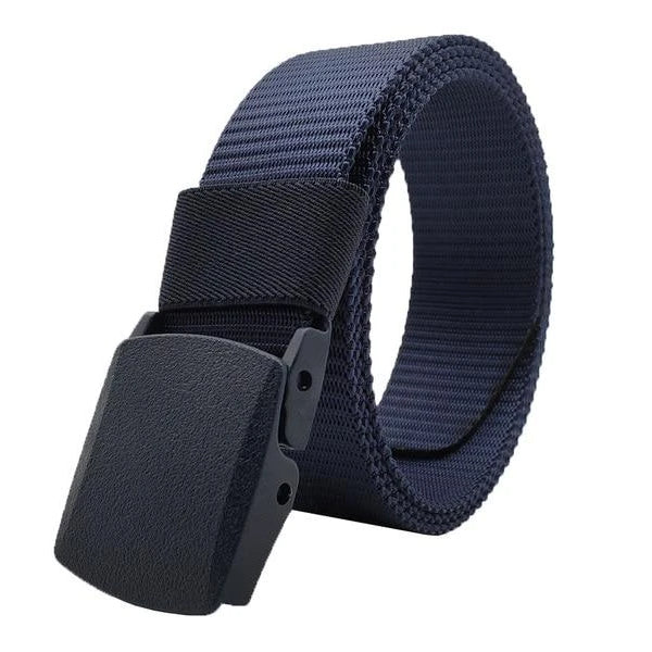 Navy Blue Web Belt With Plastic Buckle | Classy Men Collection