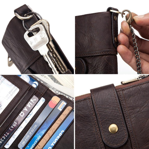 Mens Leather Wallet With Chain | Classy Men Collection