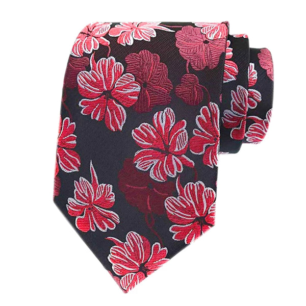 Jacquard Floral Brown Silk Tie – Wilmok