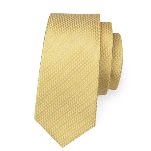 Orange & White Polka Dot Tie | 100% Silk | Classy Men Collection