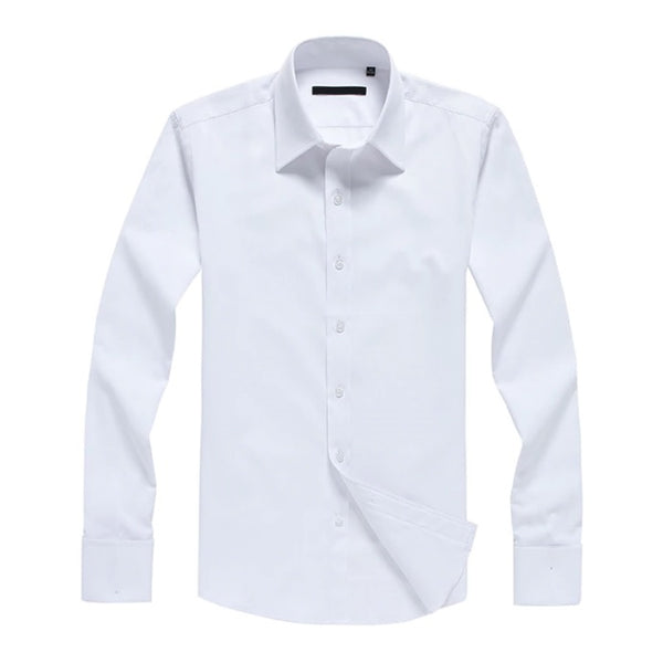 White Pocketless Dress Shirt | Modern Fit | Classy Men Collection