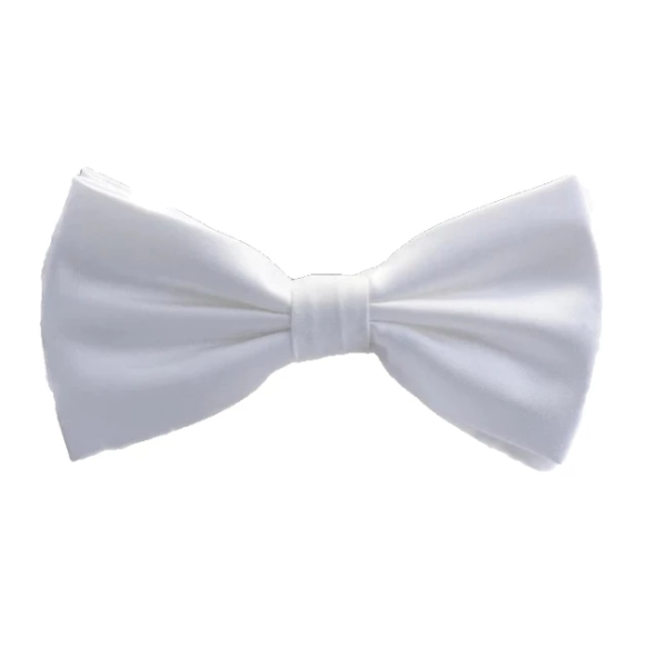 White Silk Bow Tie for Men | Pre-Tied | Classy Men Collection