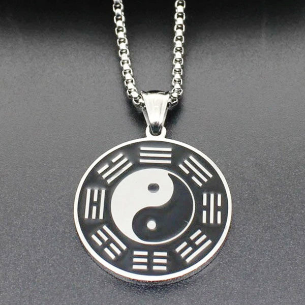 Yin Yang Pendant Necklace with Eight Bagua Trigrams | Classy Men Collection