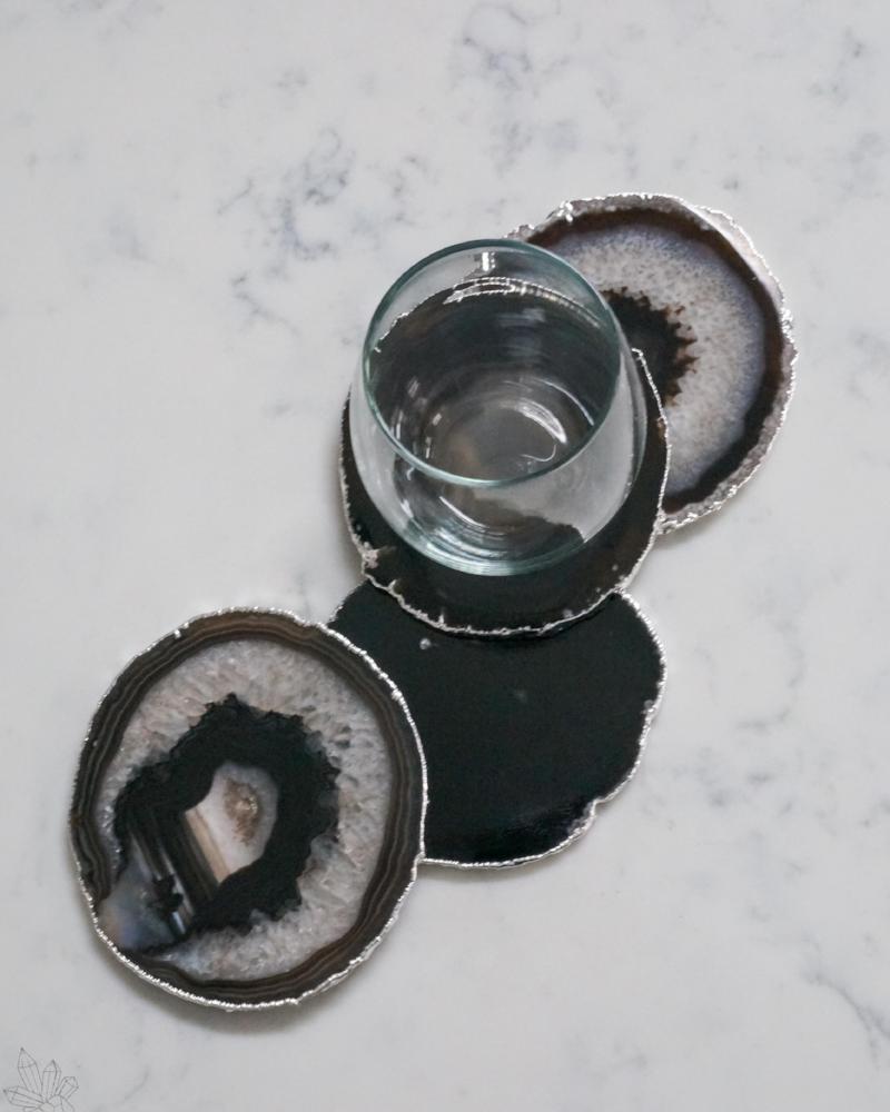 black agate coasters