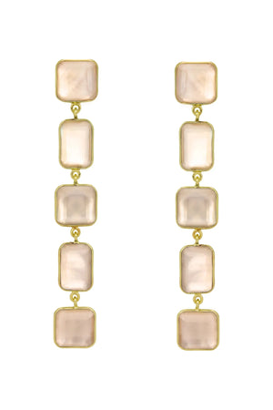 Morganite Semi-Precious Stones Drop Earrings - Carrie Dunham
