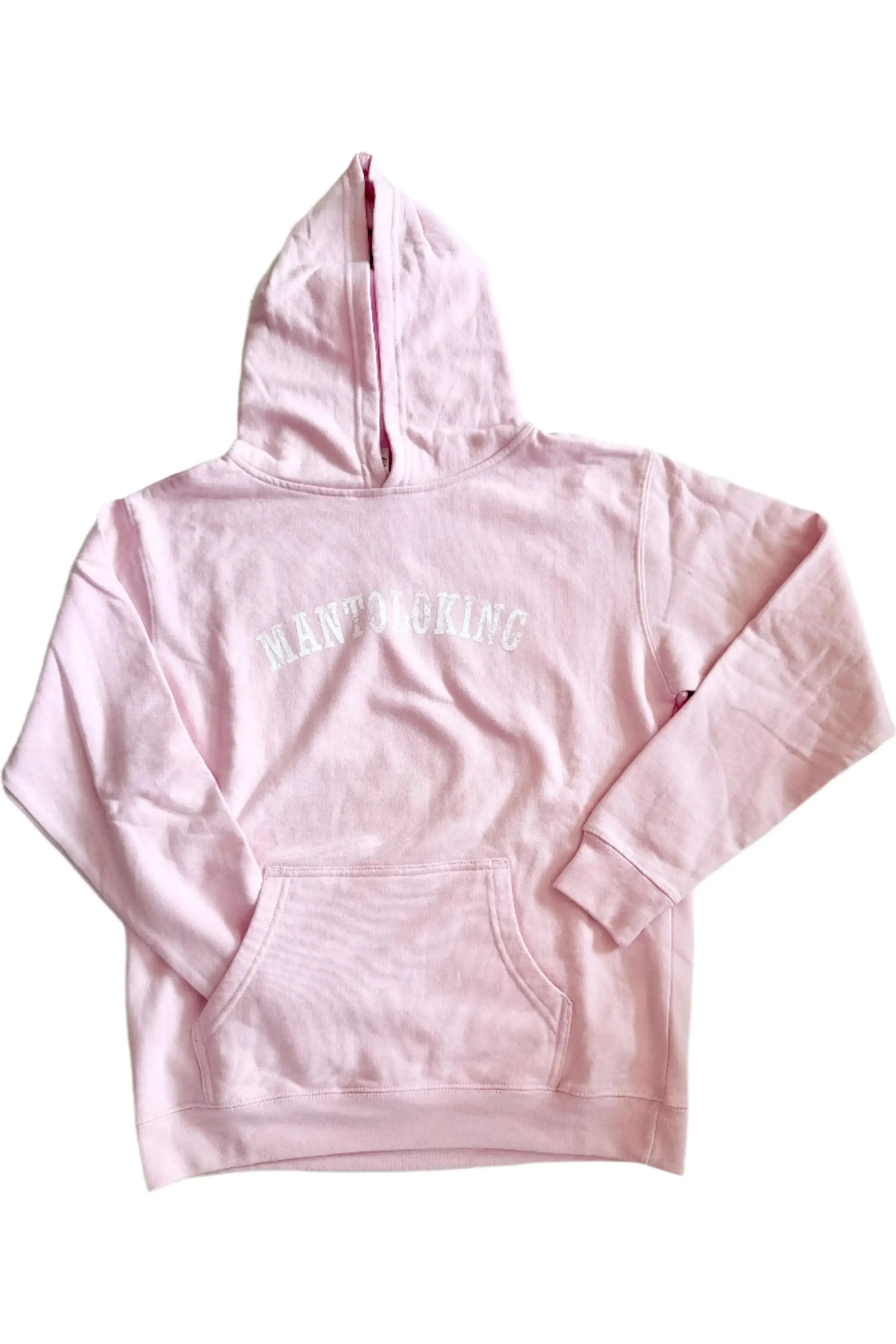 Kids Stonewashed Pink Mantoloking Hoodie