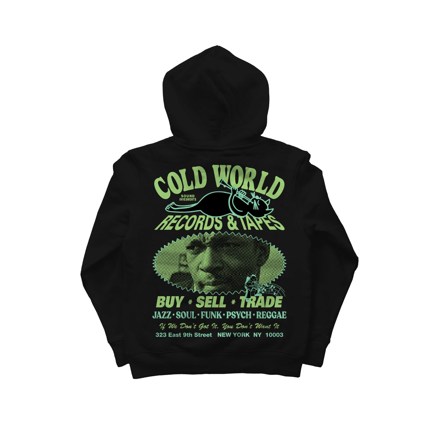 DIGGING HOODIE (BLACK) - Cold World Frozen Goods product image