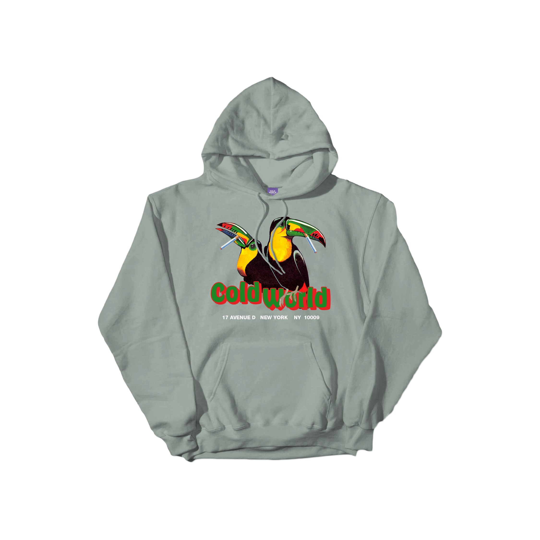 TROPIC OF CANCER HOODIE  (DUSTY SAGE) - Cold World Frozen Goods product image