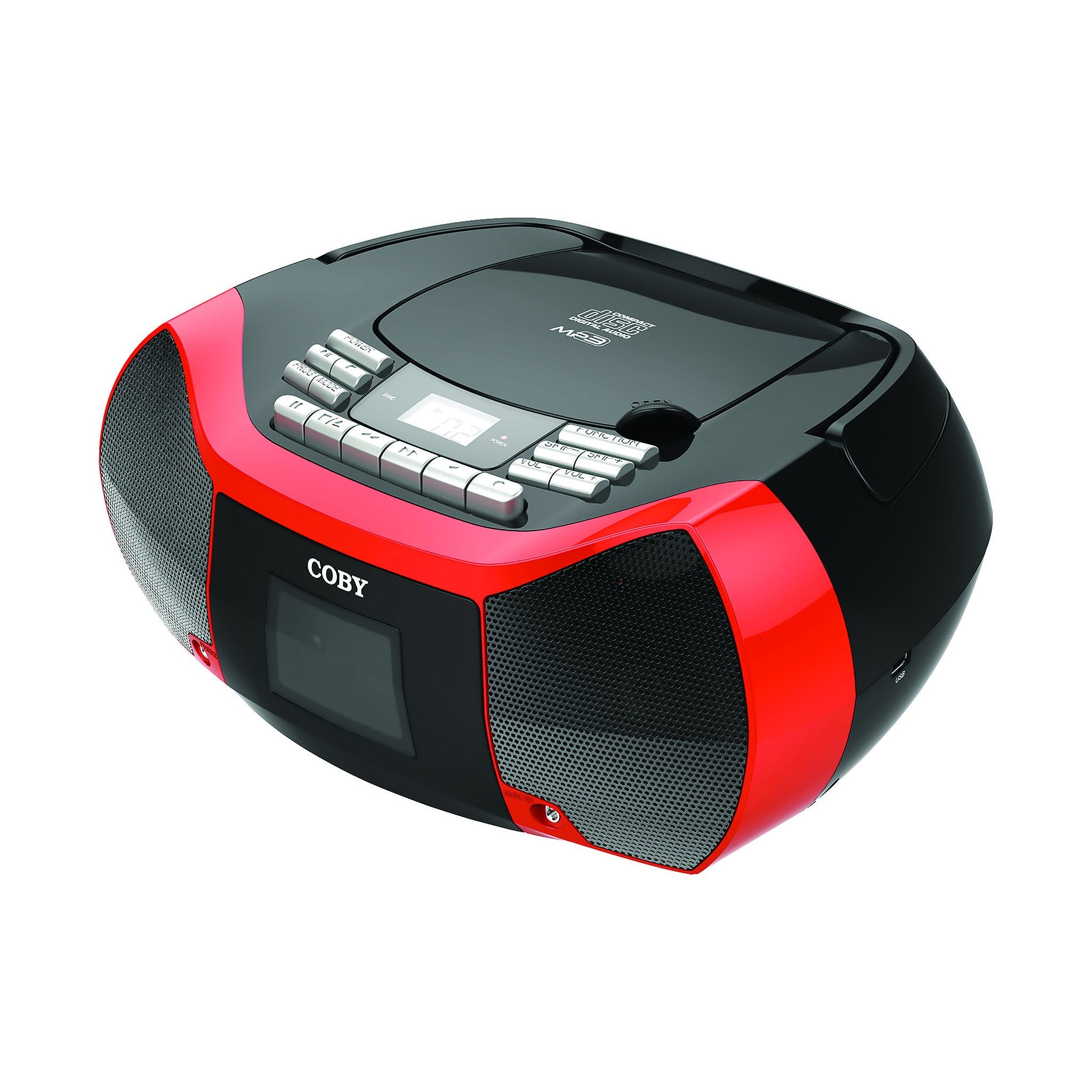 CD Cassette Radio Player/ Recorder with MP3/USB – Coby