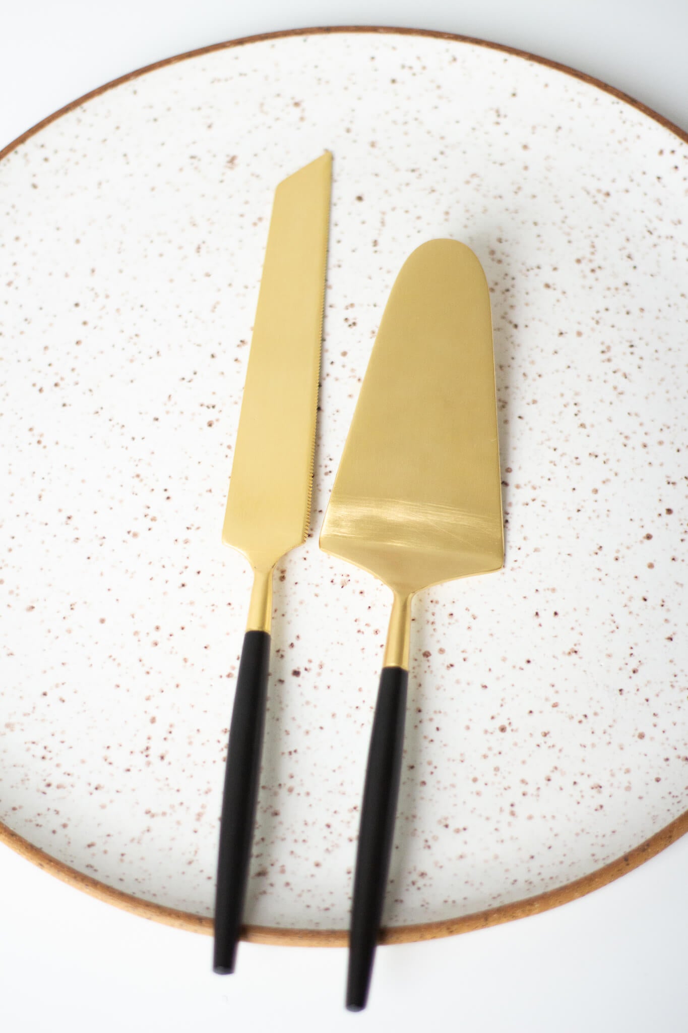 Mateo Matte Gold/Black 3-Piece Cheese Knife Set