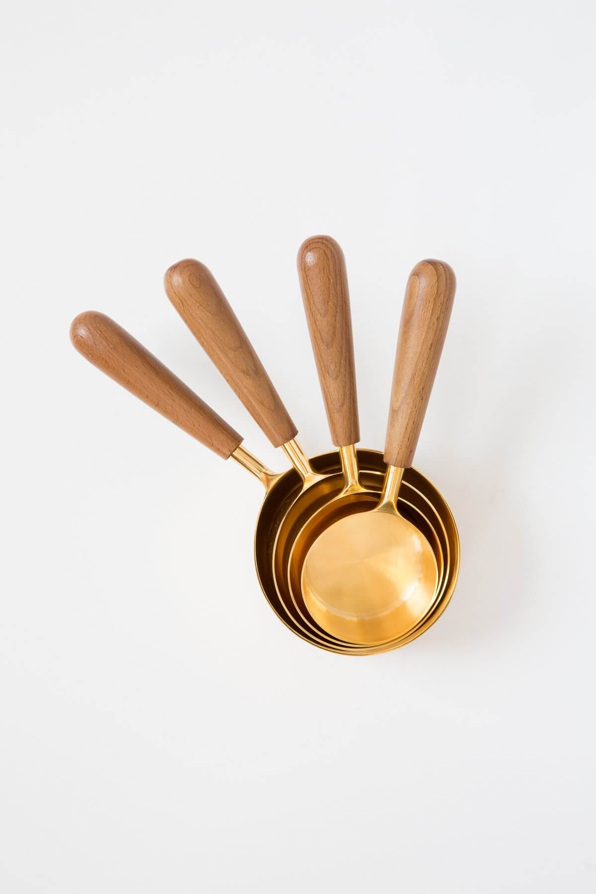 Maison Plus Heavyweight Gold Measuring Cups & Spoons Set