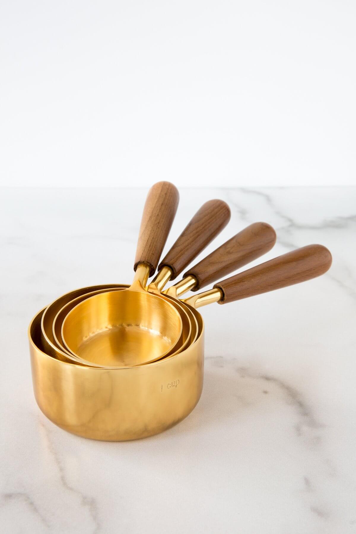 Buy Teak Measuring Cups with Handle Online