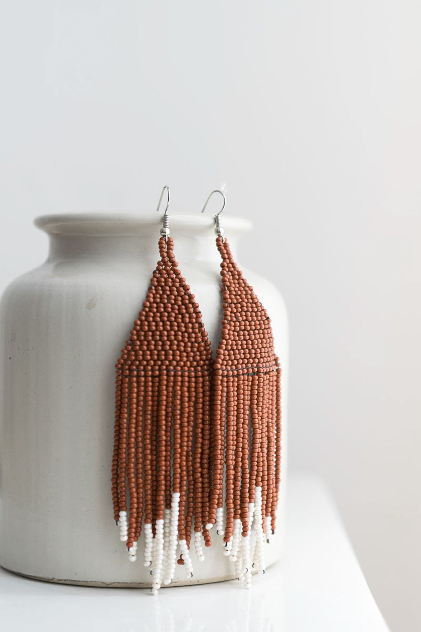 Beaded Fringe Earrings in Roca – Fair + Simple